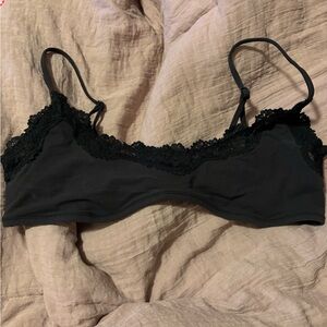 Skims Black Lace Trim Bralette